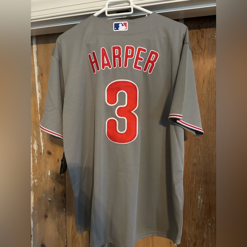Harper Nike Gray Jersey with Red Details